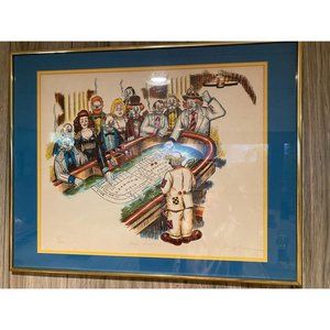 GEORGE CRIONAS "HIGH ROLLER" FRAMED LITHOGRAPH 75/200